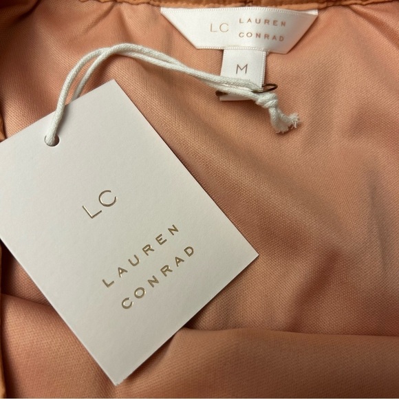 NWT LC Lauren Conrad Pink Polka Dot Ruffle Flutter Mini Skirt - Picture 13 of 13